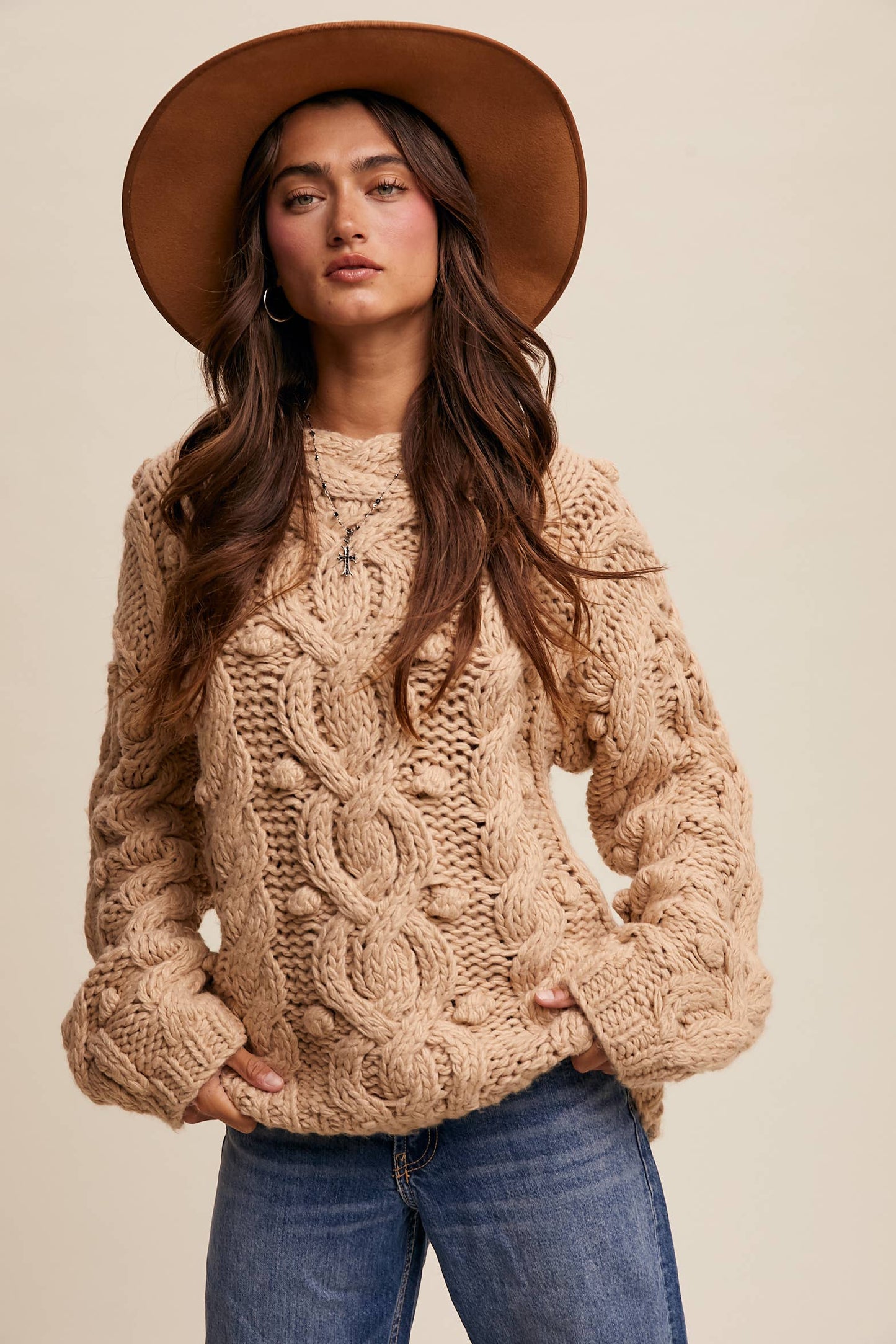 Penelope Chunky Knit Sweater - Two Colors