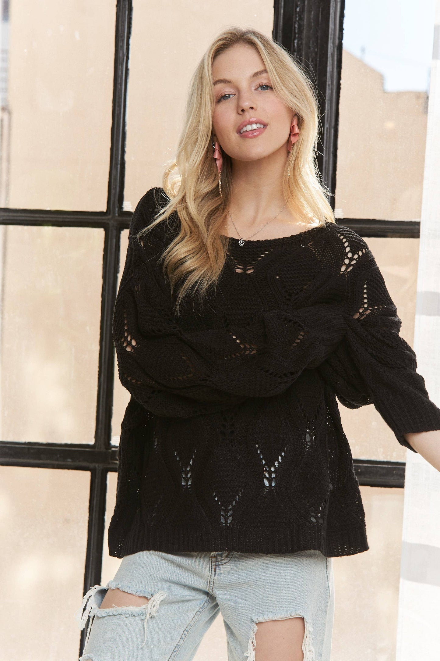 Iris Open Knit Sweater