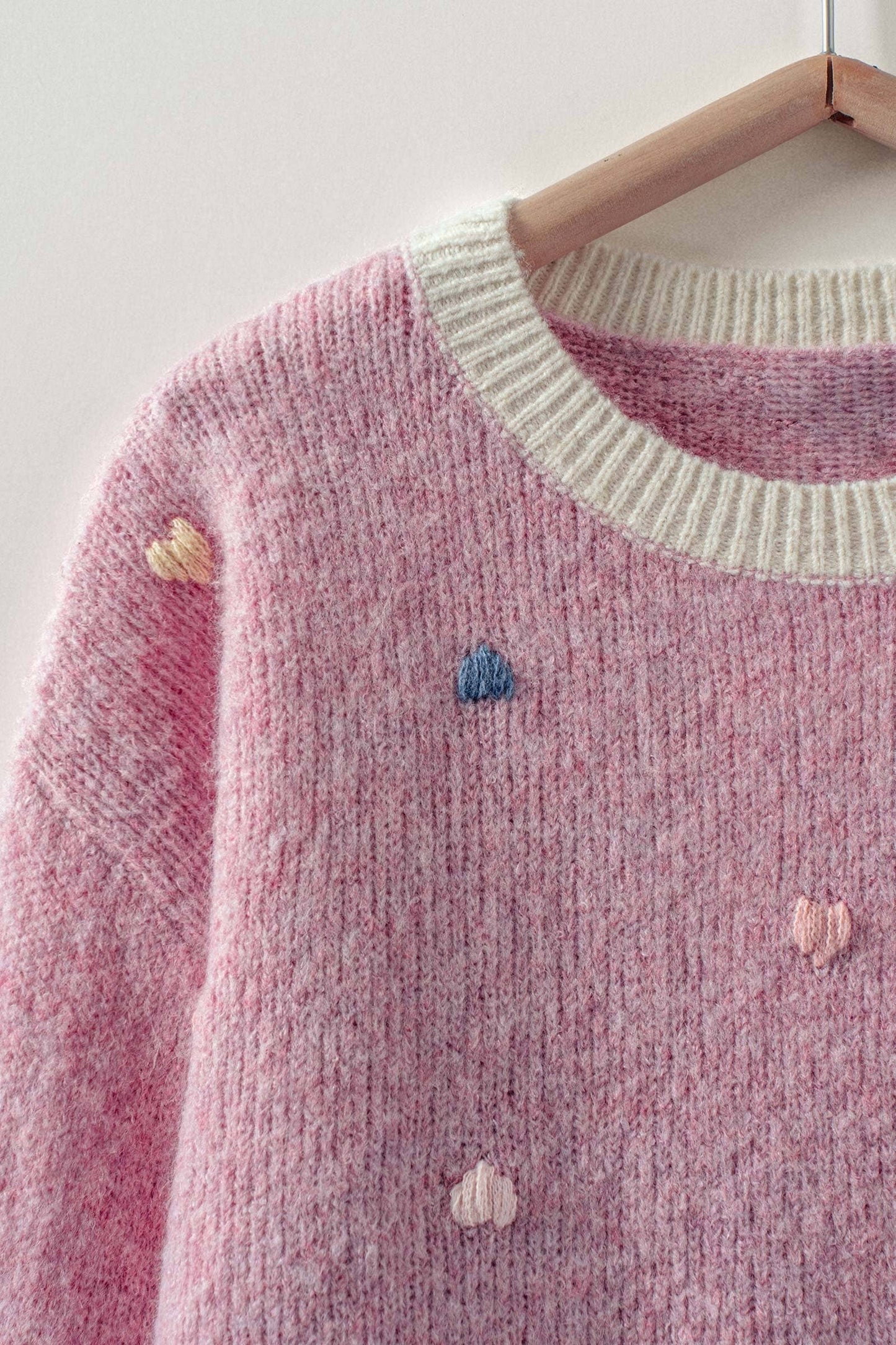 Jana Embroidered Color Block Sweater