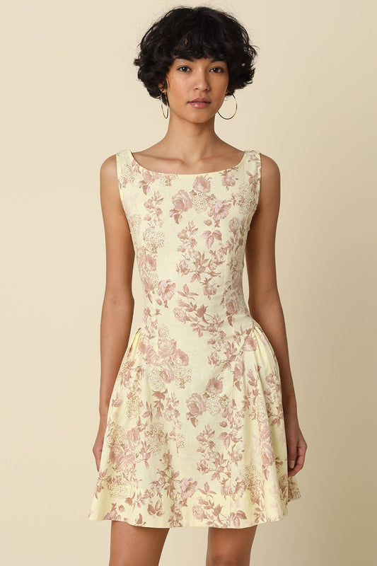 Calla Floral  Mini Dress