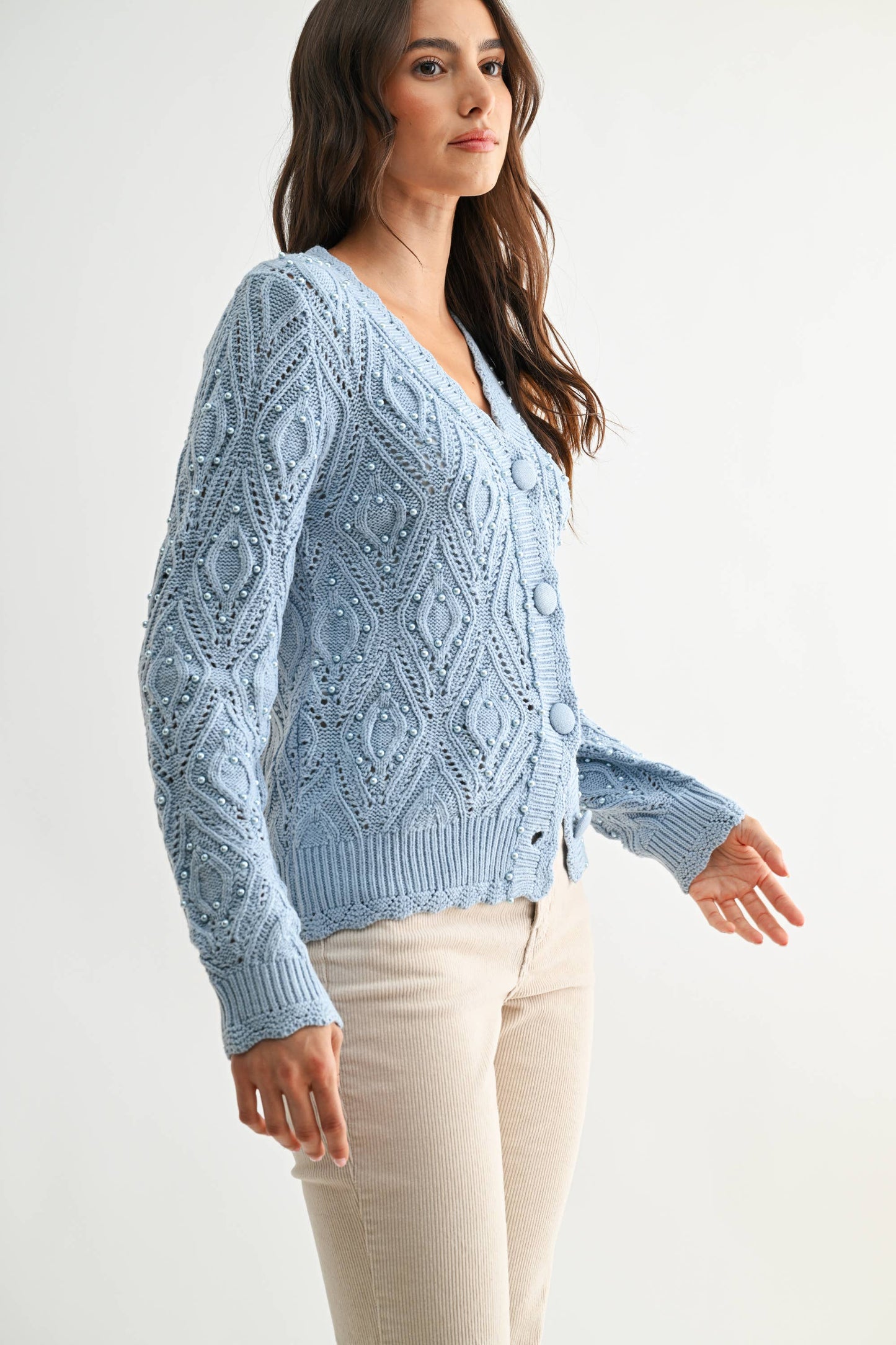 Colette Pearl Embellished Cardigan