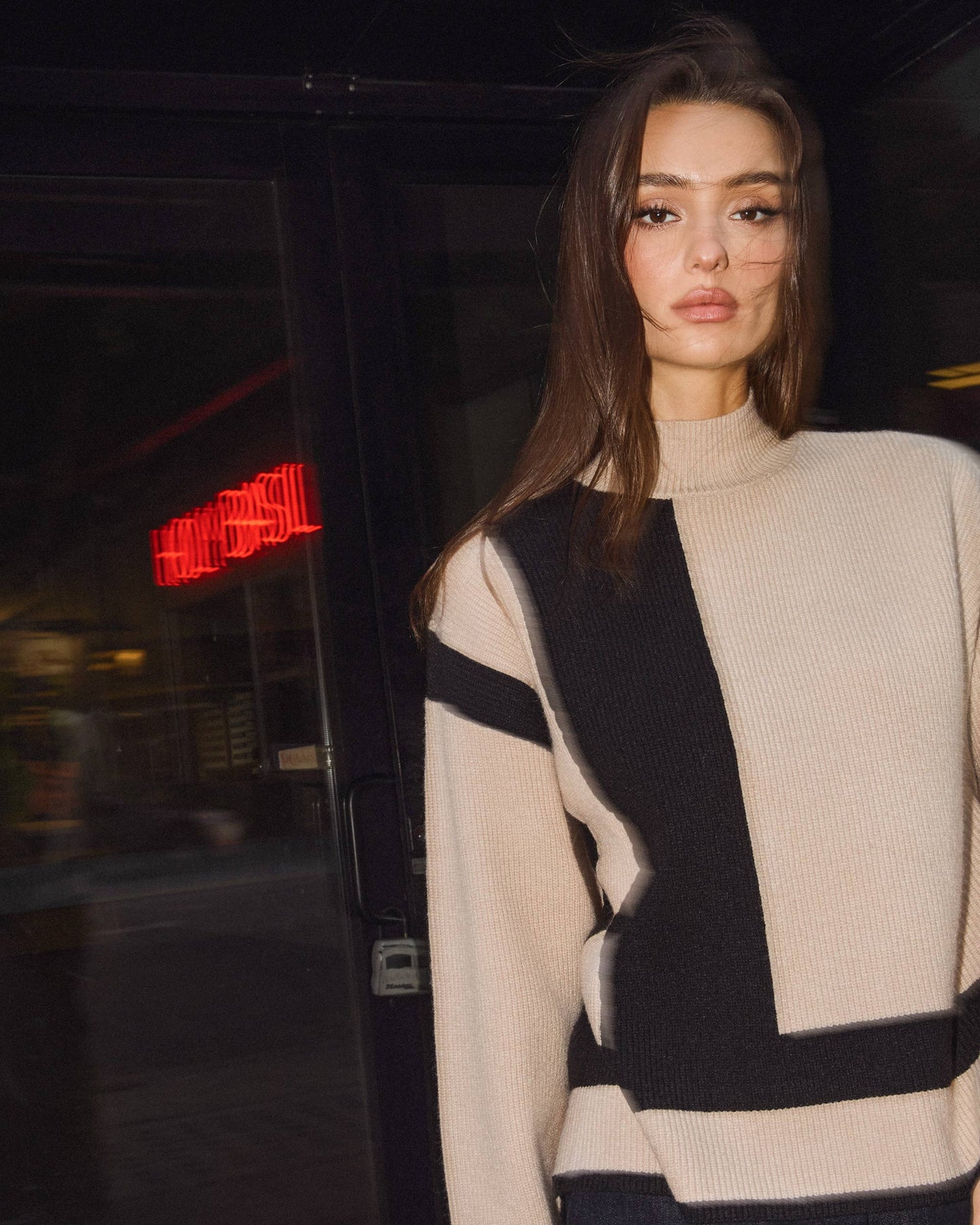 Aria Color Block Sweater