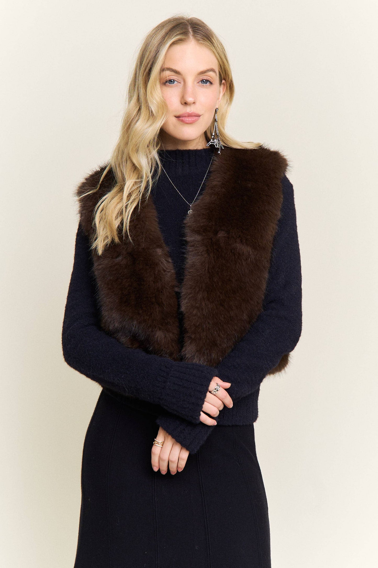 Callie Fur Midi Vest