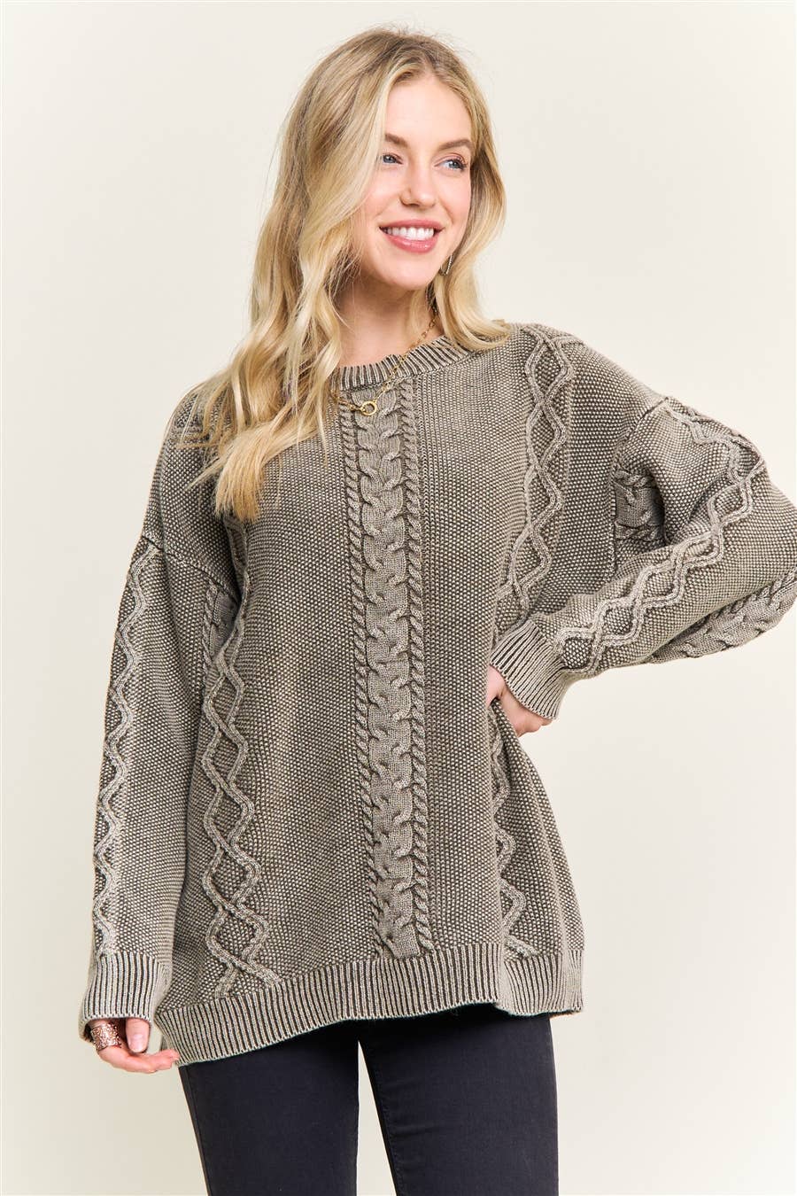 Harlow Vintage Crew Neck Sweater