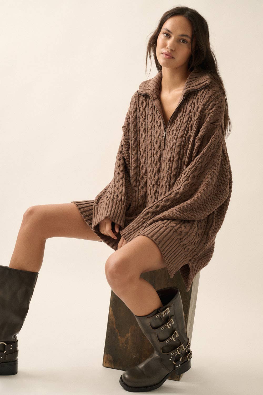 Shay Cable-Knit Mini Dress - Two Colors
