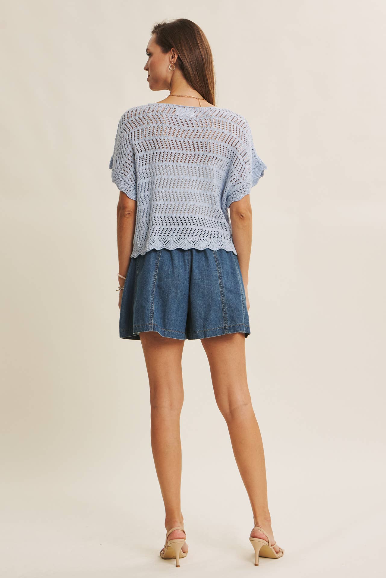 Sunni Open Weave Crochet Sweater