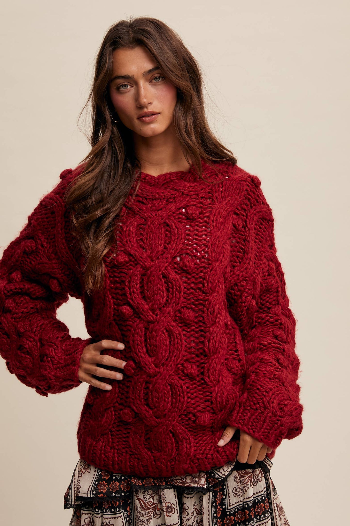 Penelope Chunky Knit Sweater - Two Colors