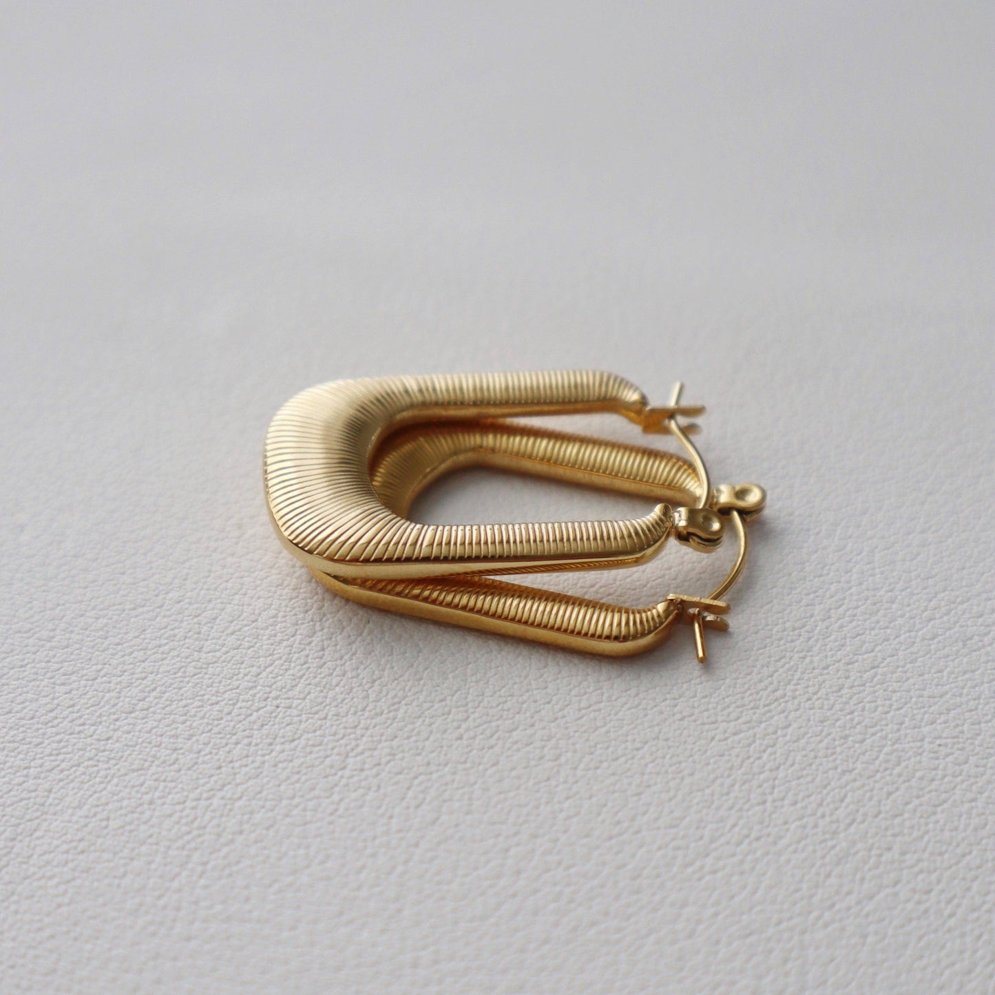 Luna Textured Hoops