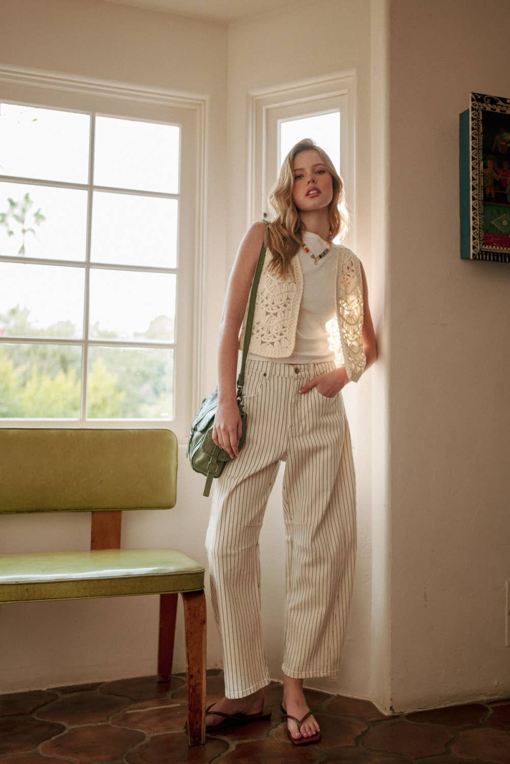 Sloan Pinstriped Pants