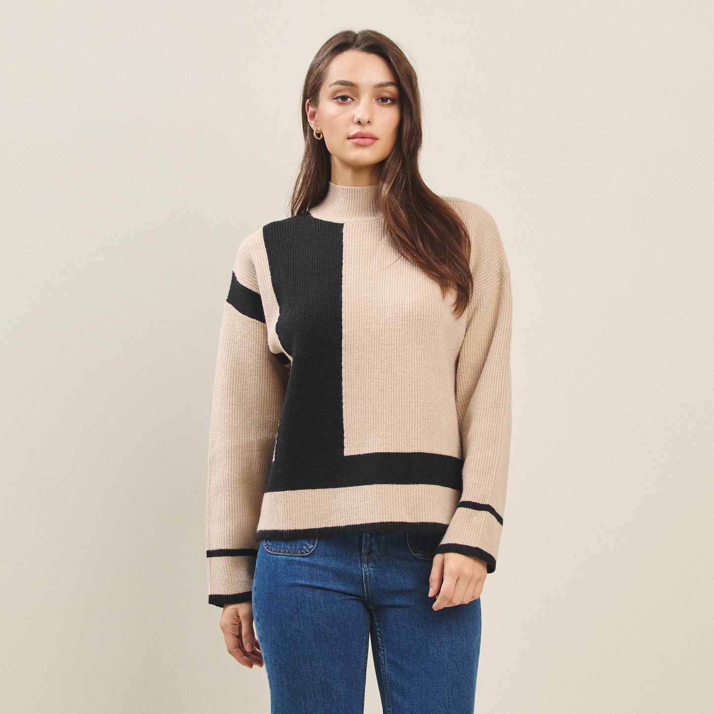 Aria Color Block Sweater