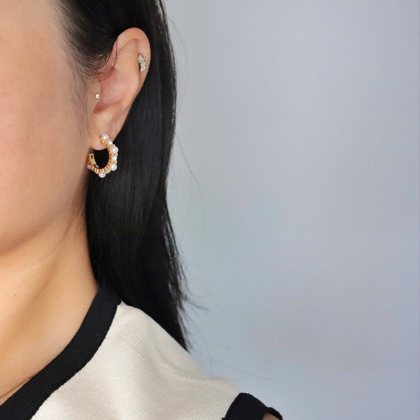 Lani Pearl and CZ Hoops