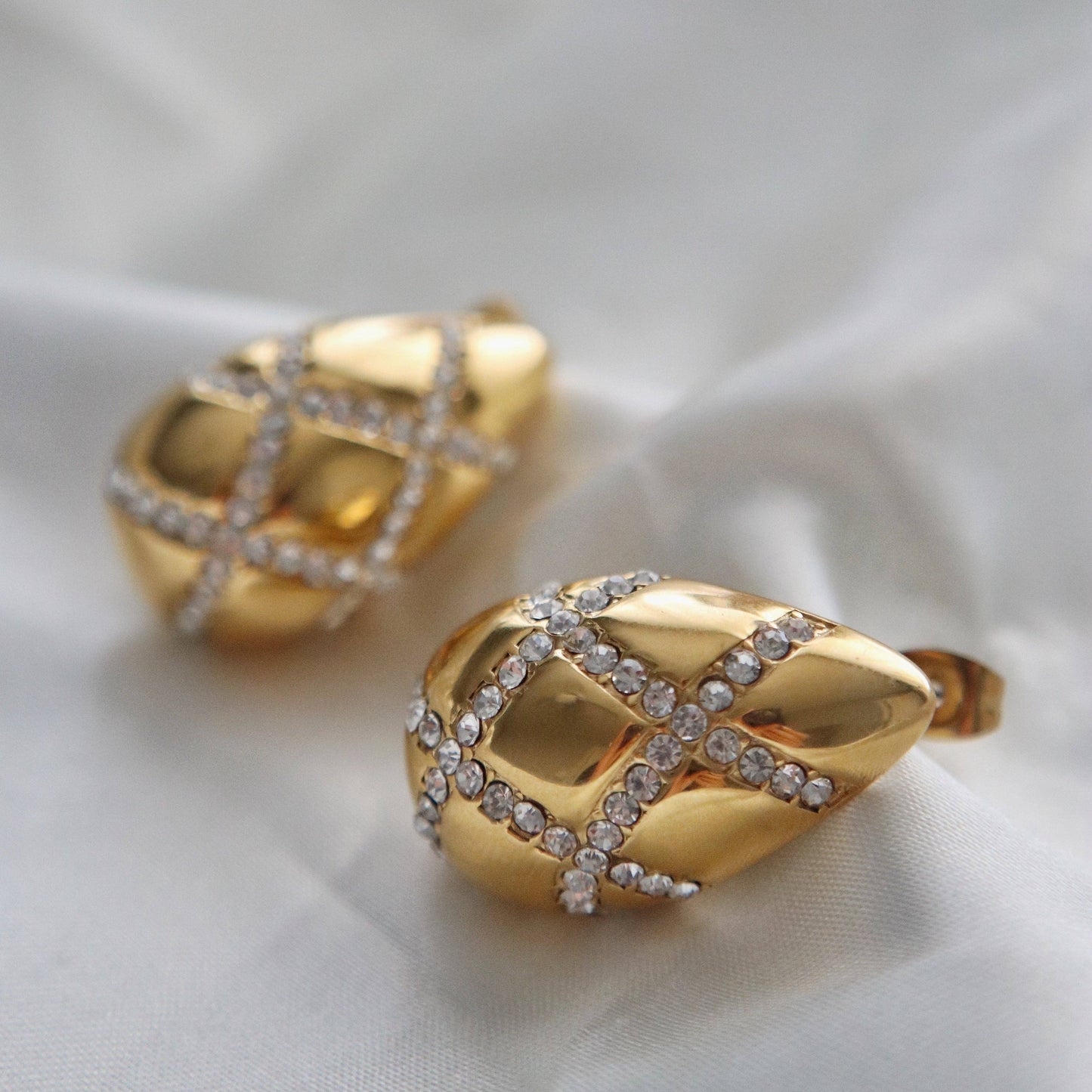 Pave Drop Earrings