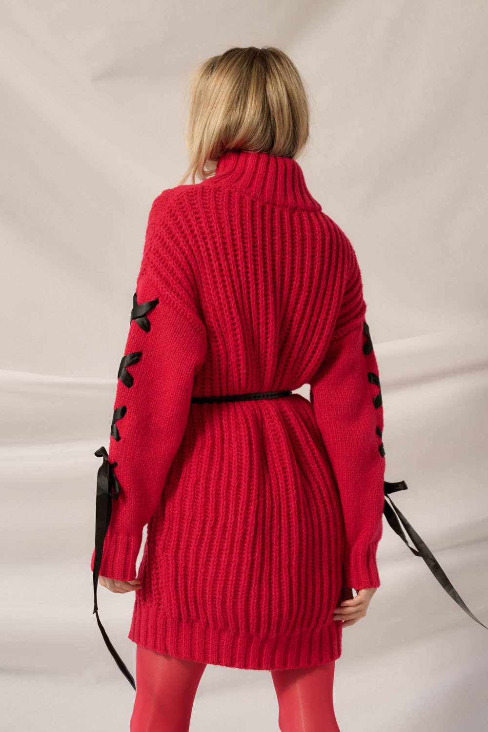 Meredith Ribbon Cable Knit Dress - Two Colors