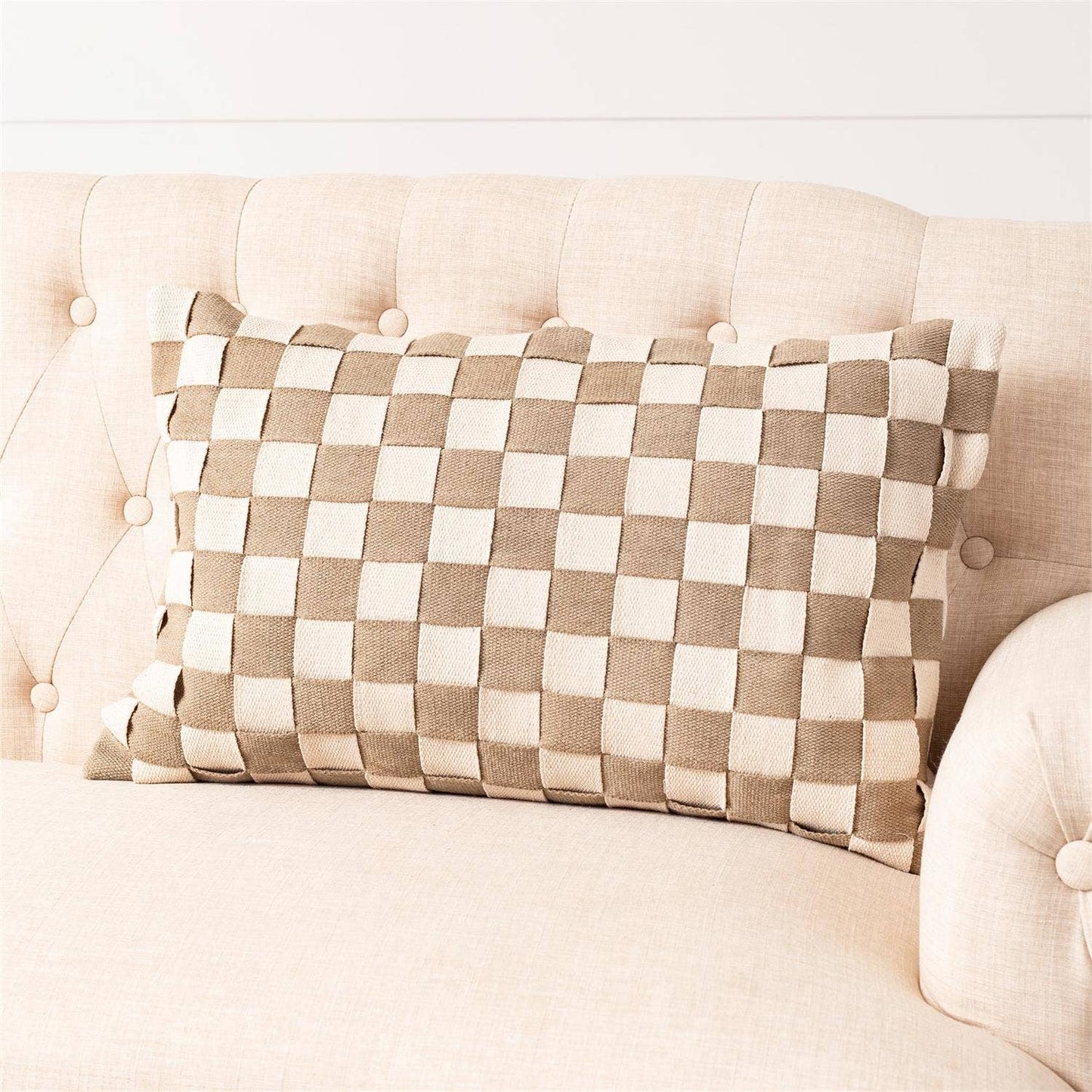 Artisan Check Woven Pillow
