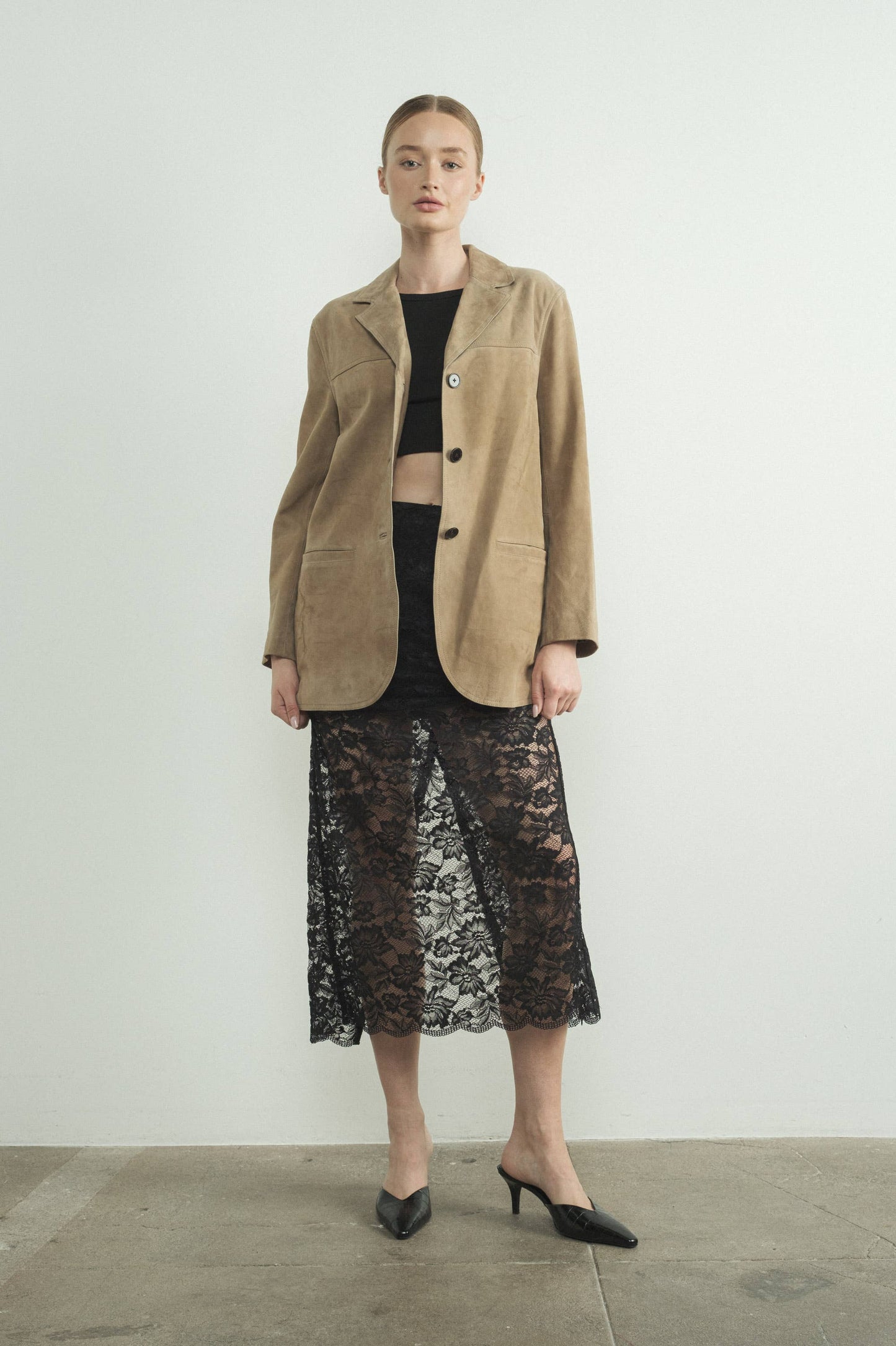 Macy Suede Blazer Jacket