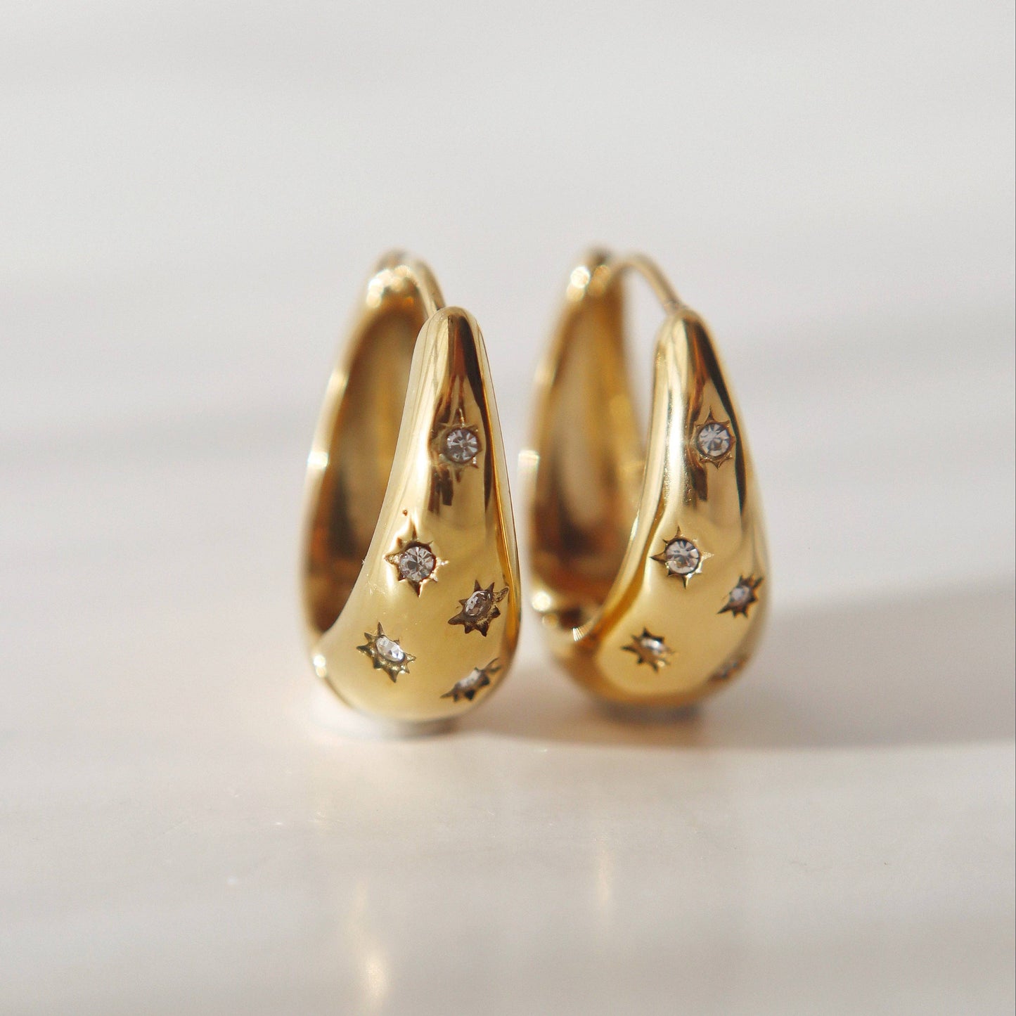 Starstruck Gold Hoop Earrings