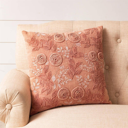 Vintage Rose Throw Pillow