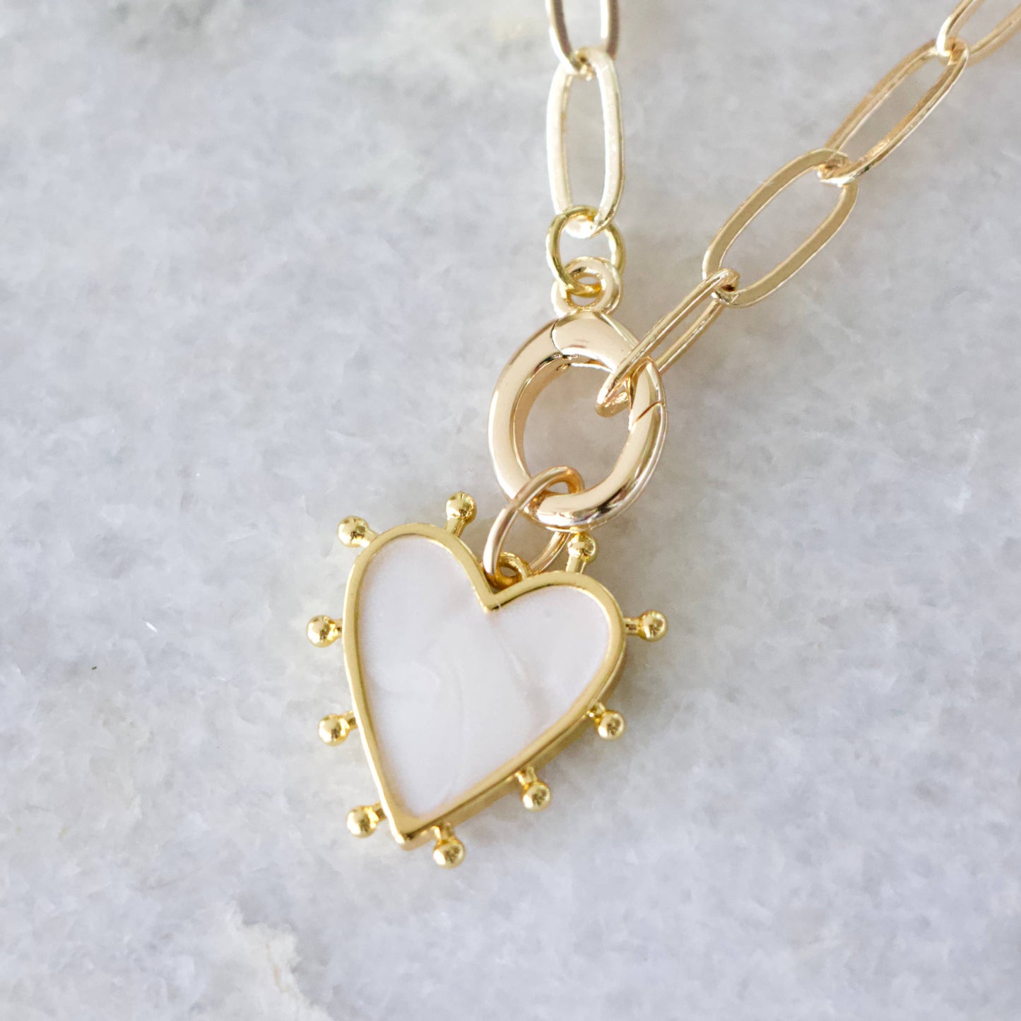 Amore Enamel Heart Necklace