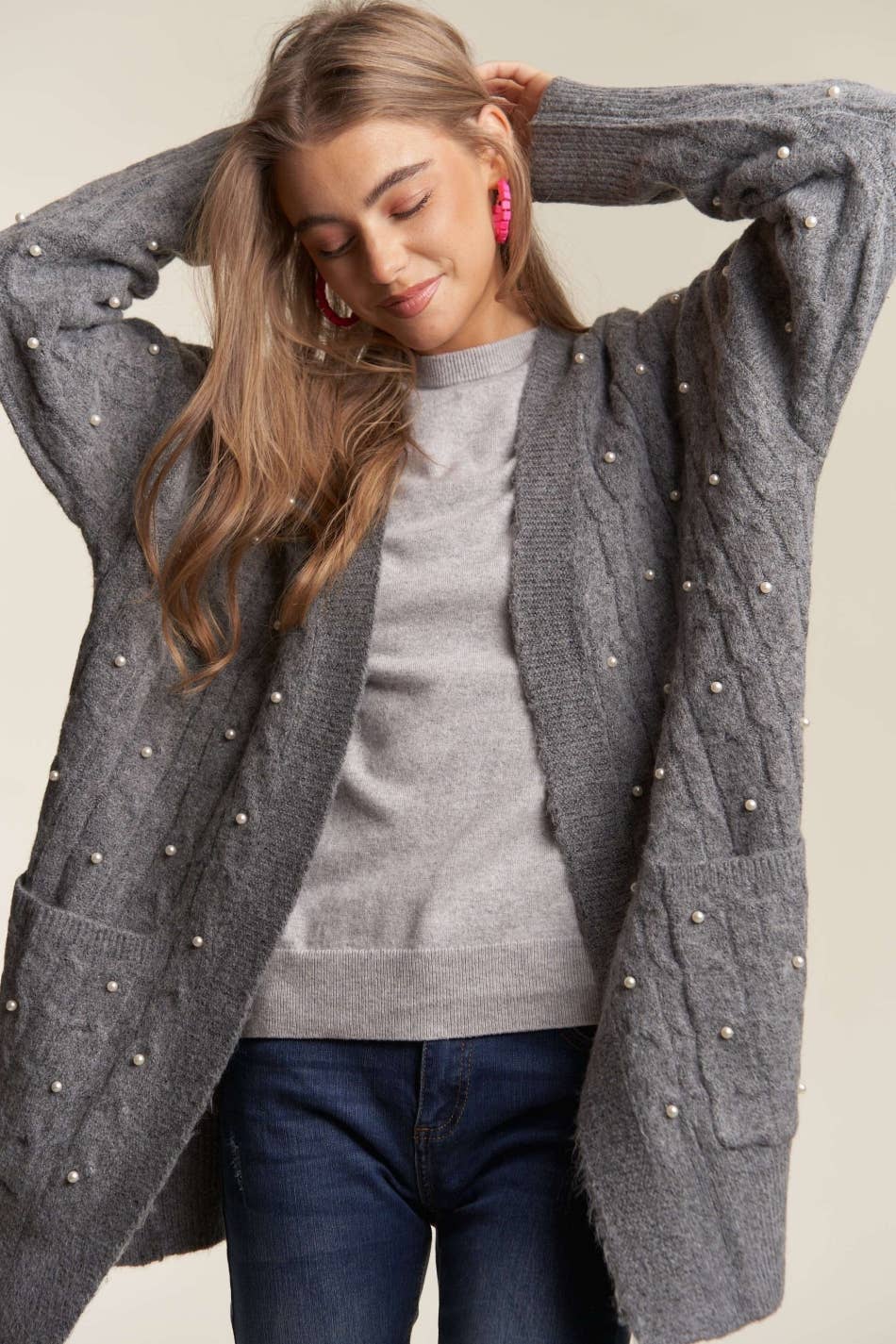 Allie Pearl Detail Cardigan