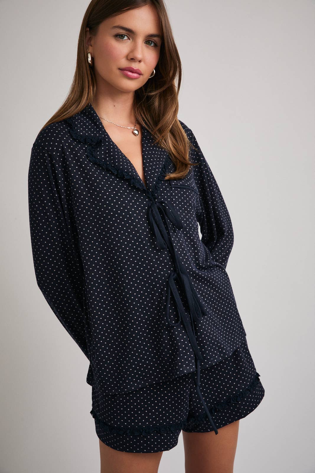 Daphne Polka Dot Pajama Top