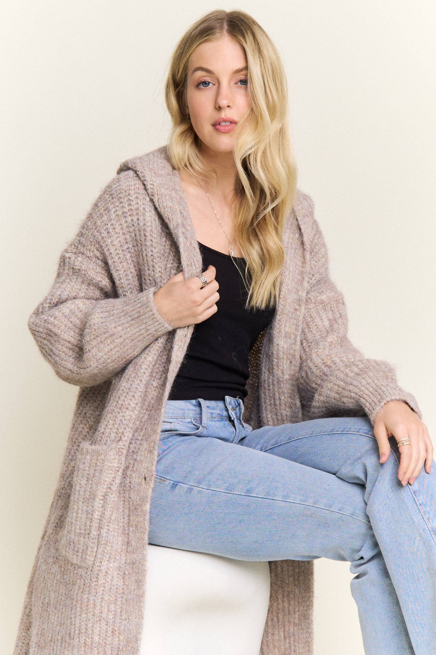 Sasha Hooded Duster Cardigan