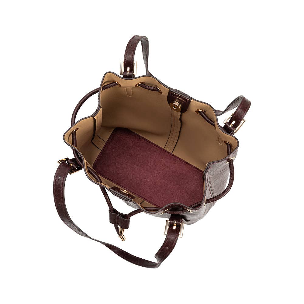 Sasha Bucket Bag - Bordeaux