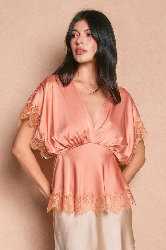 Gemma Lace Blouson Top- Two Colors