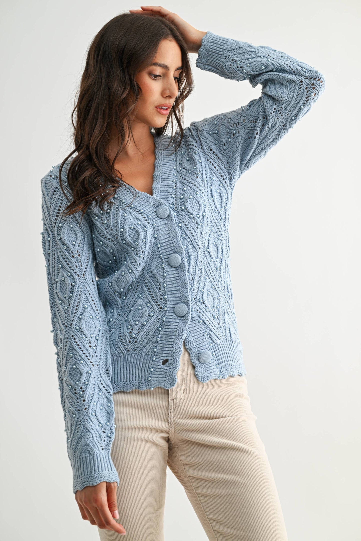Colette Pearl Embellished Cardigan
