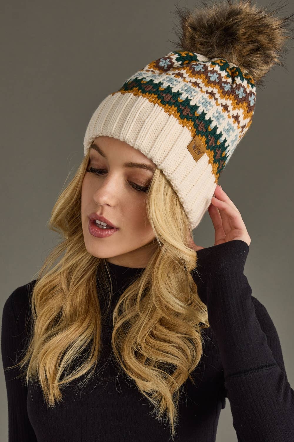 Nordic Nights Pom Hat