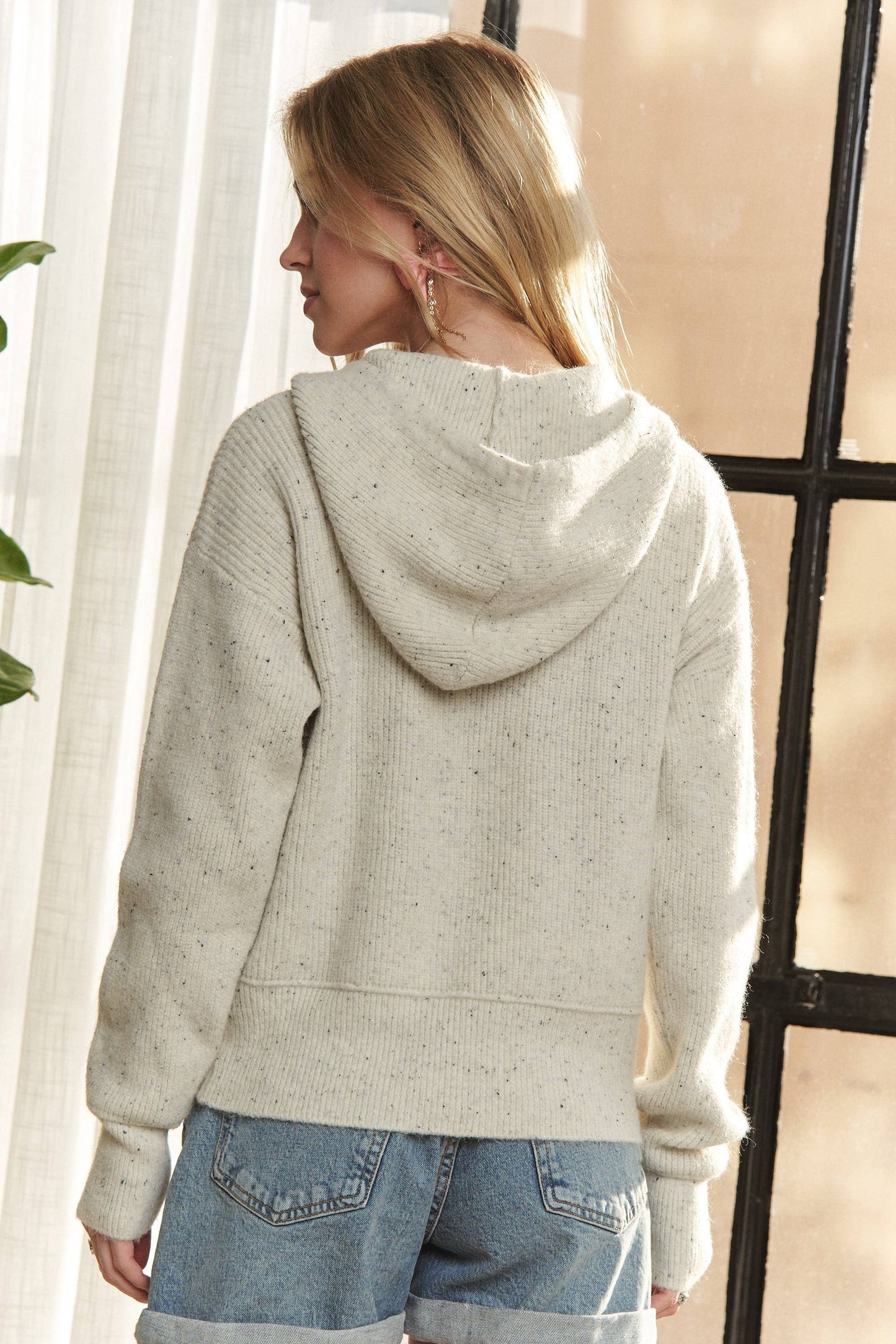 Nora Hooded Button Sweater - Two Colors