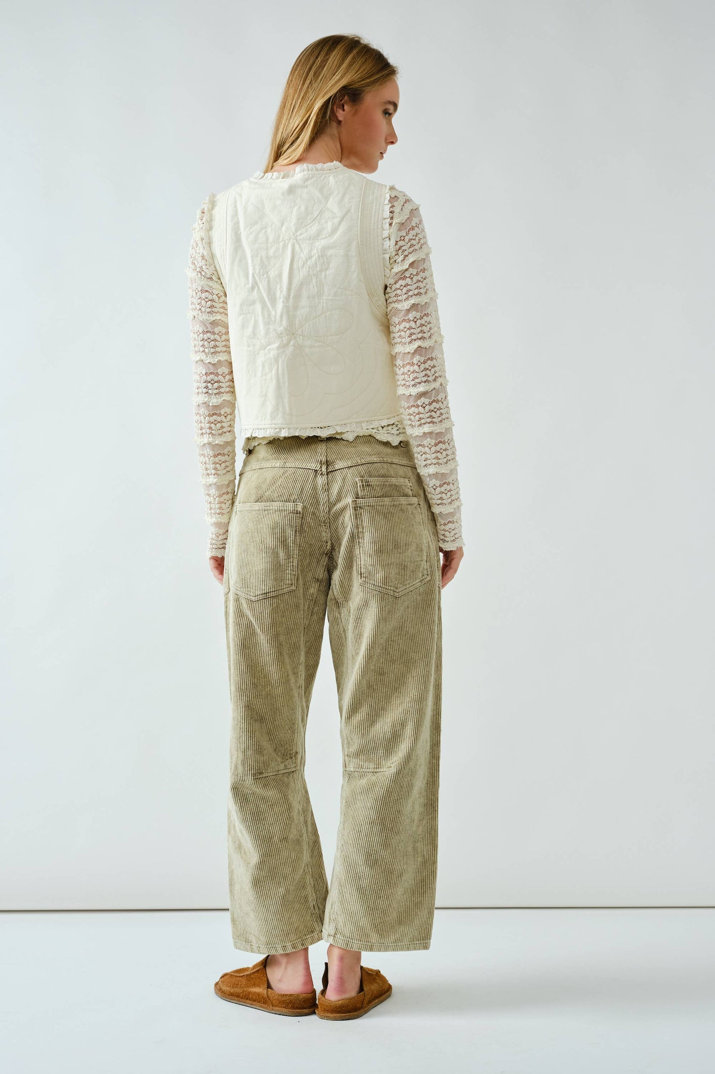 Serena Barrel Corduroy Pants