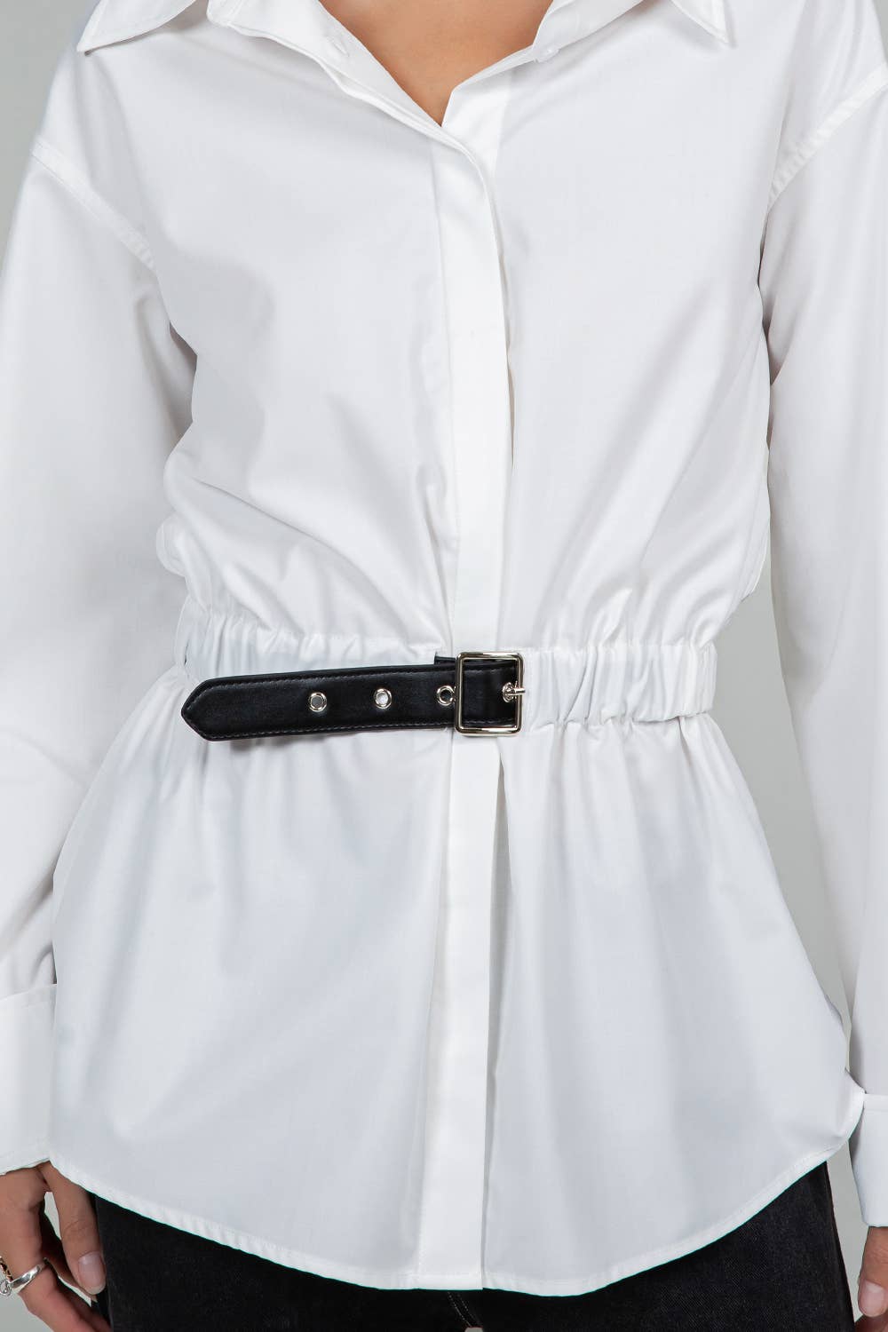 Serena Poplin Belted Shirt