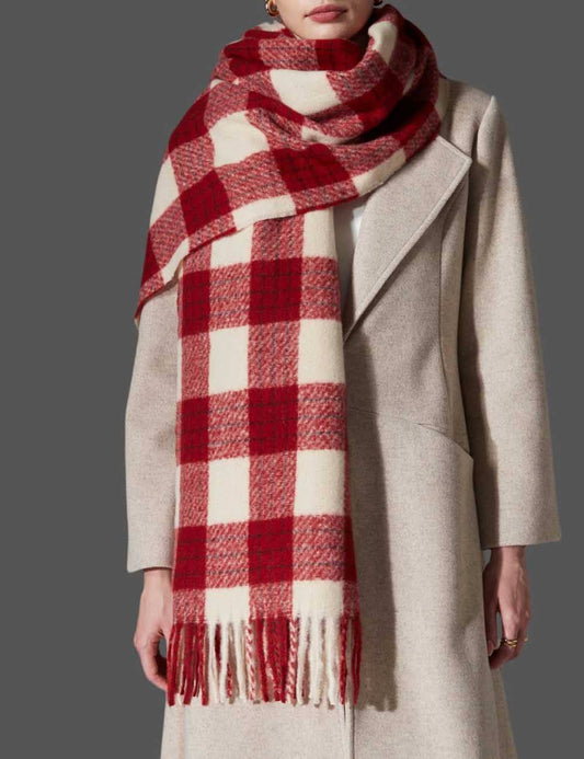 Fireside Retro Plaid Scarf