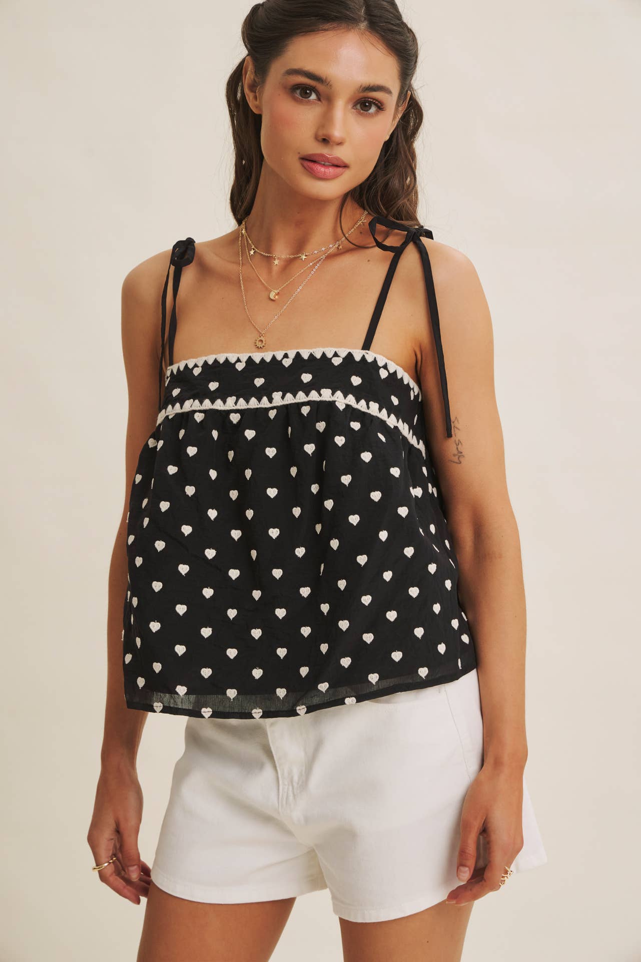 Lovely Hearts Tie Cami