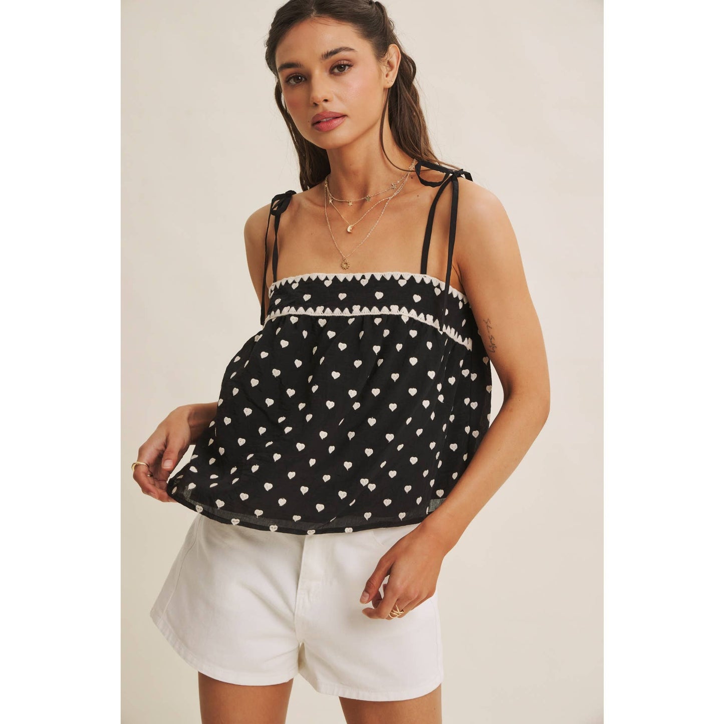 Lovely Hearts Tie Cami