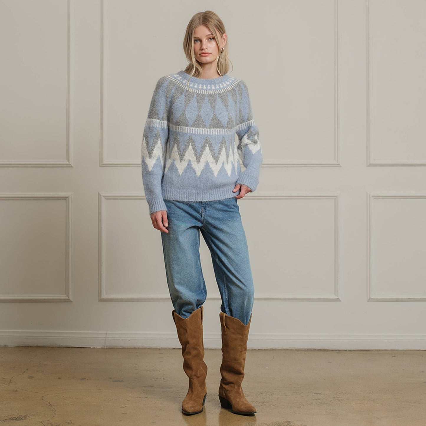 Alpine Diamond Jacquard Sweater