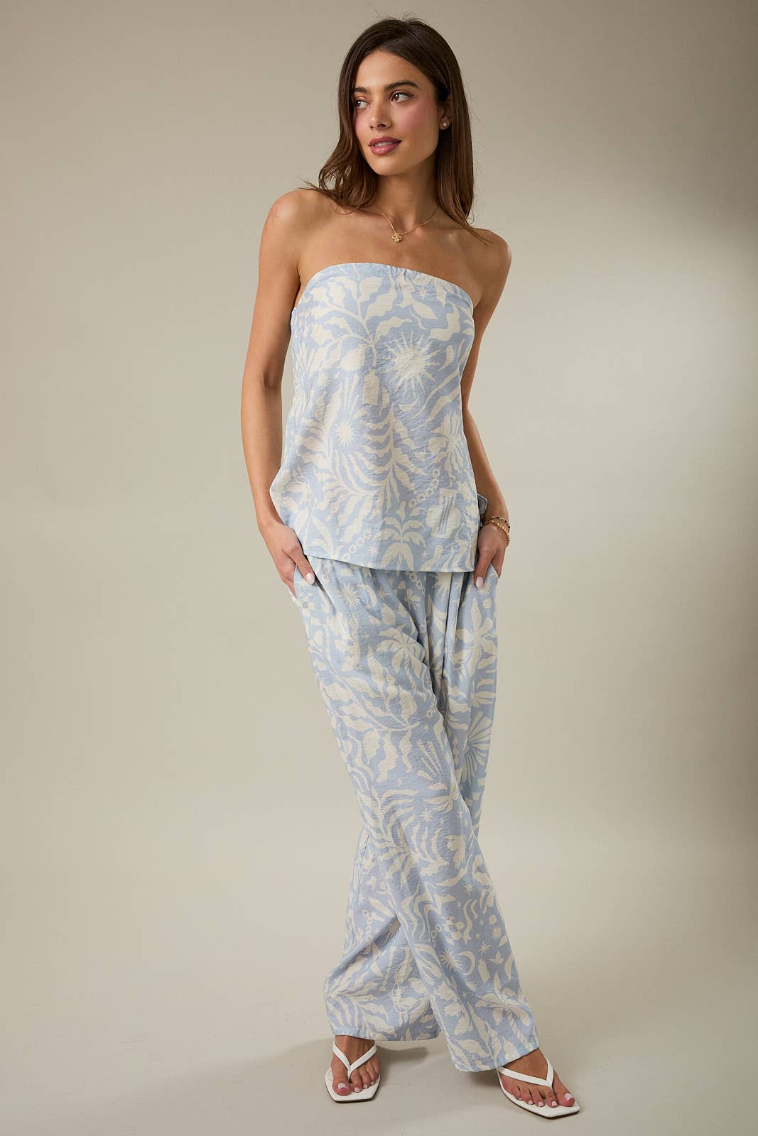 Natalia Strapless Smocked Top