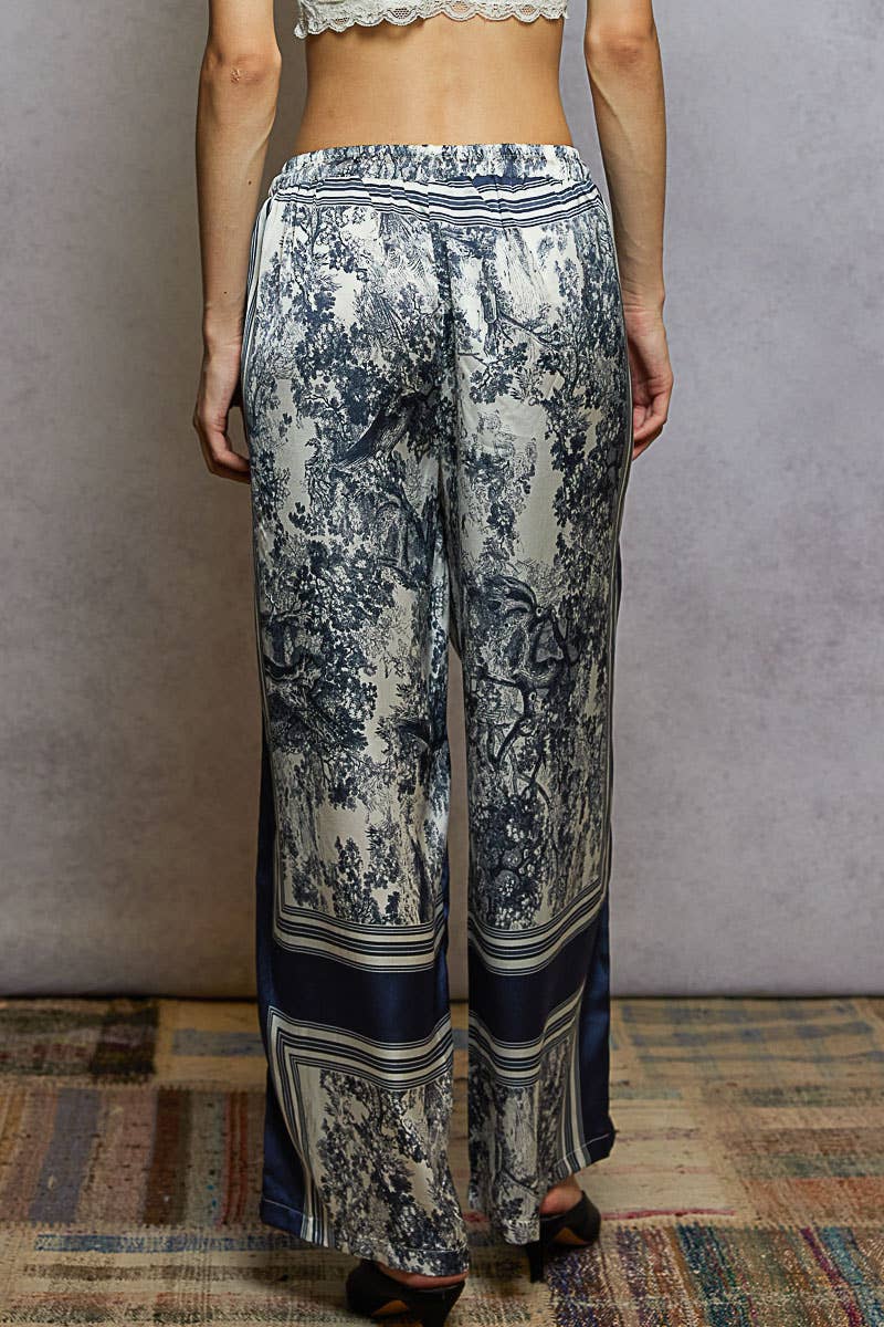 Midnight Silk Drawstring Pants