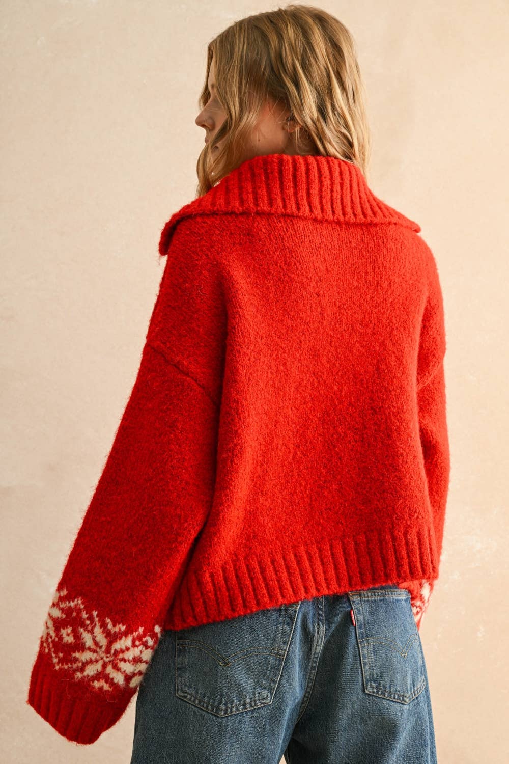 Alpine Snowflake Toggle Sweater