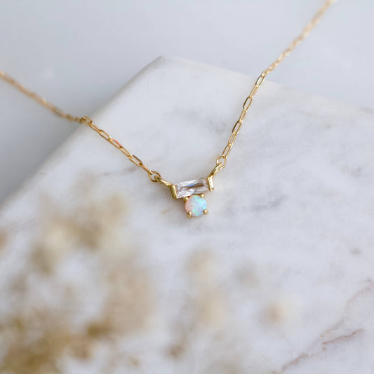 Love Is Eternal Opal Necklace