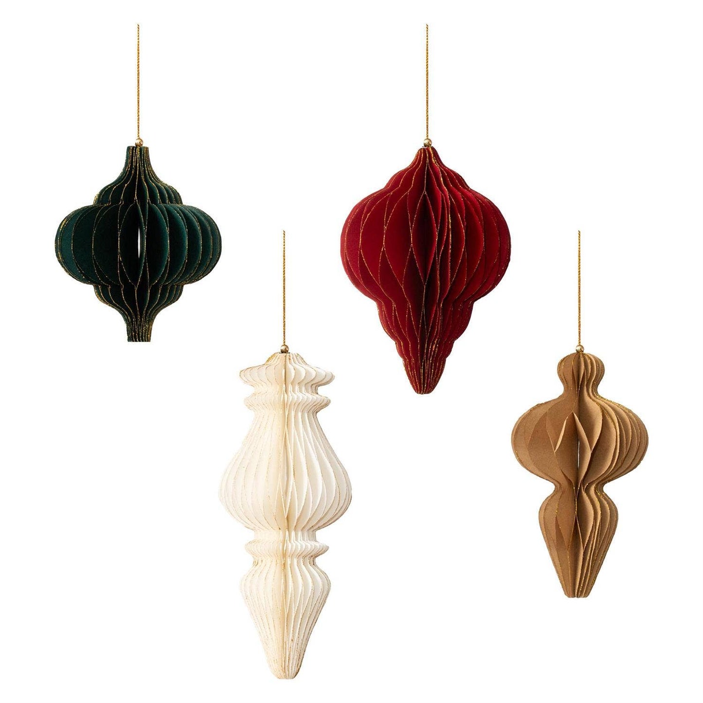 Gold Tipped Honeycomb Finials