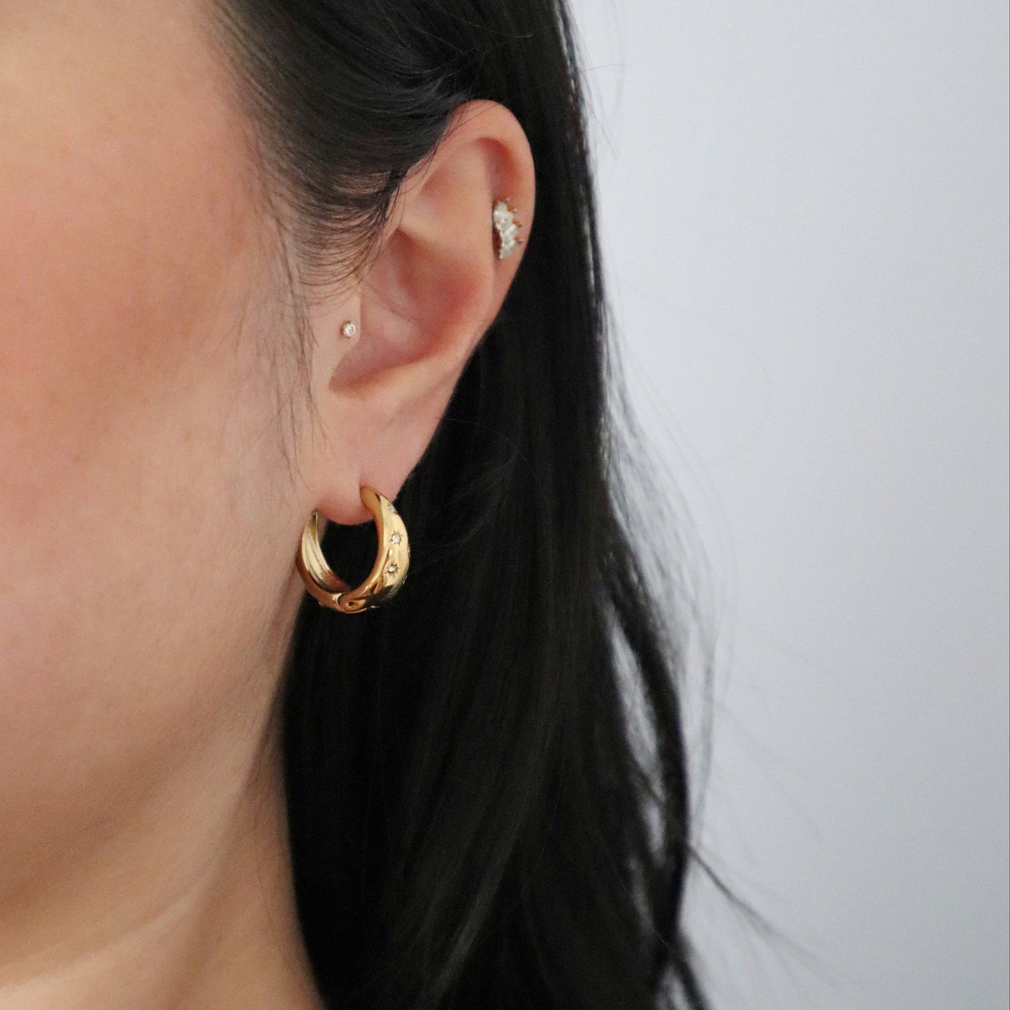 Starstruck Gold Hoop Earrings
