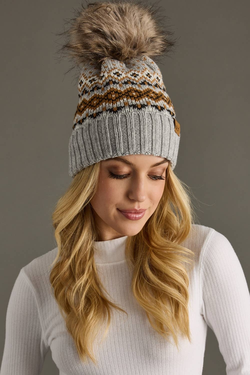 Vail Pattern Pom Hat