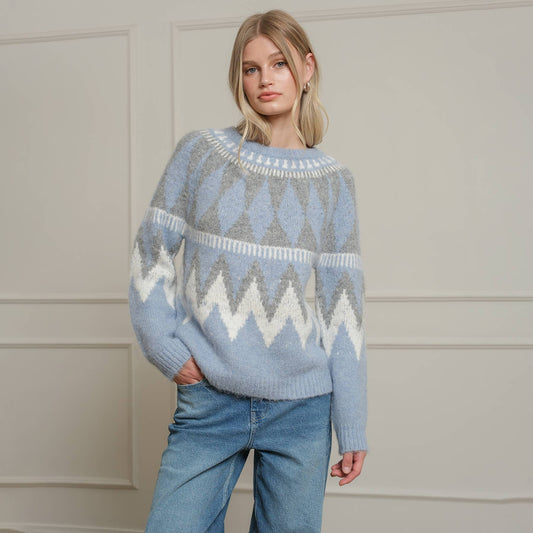 Alpine Diamond Jacquard Sweater