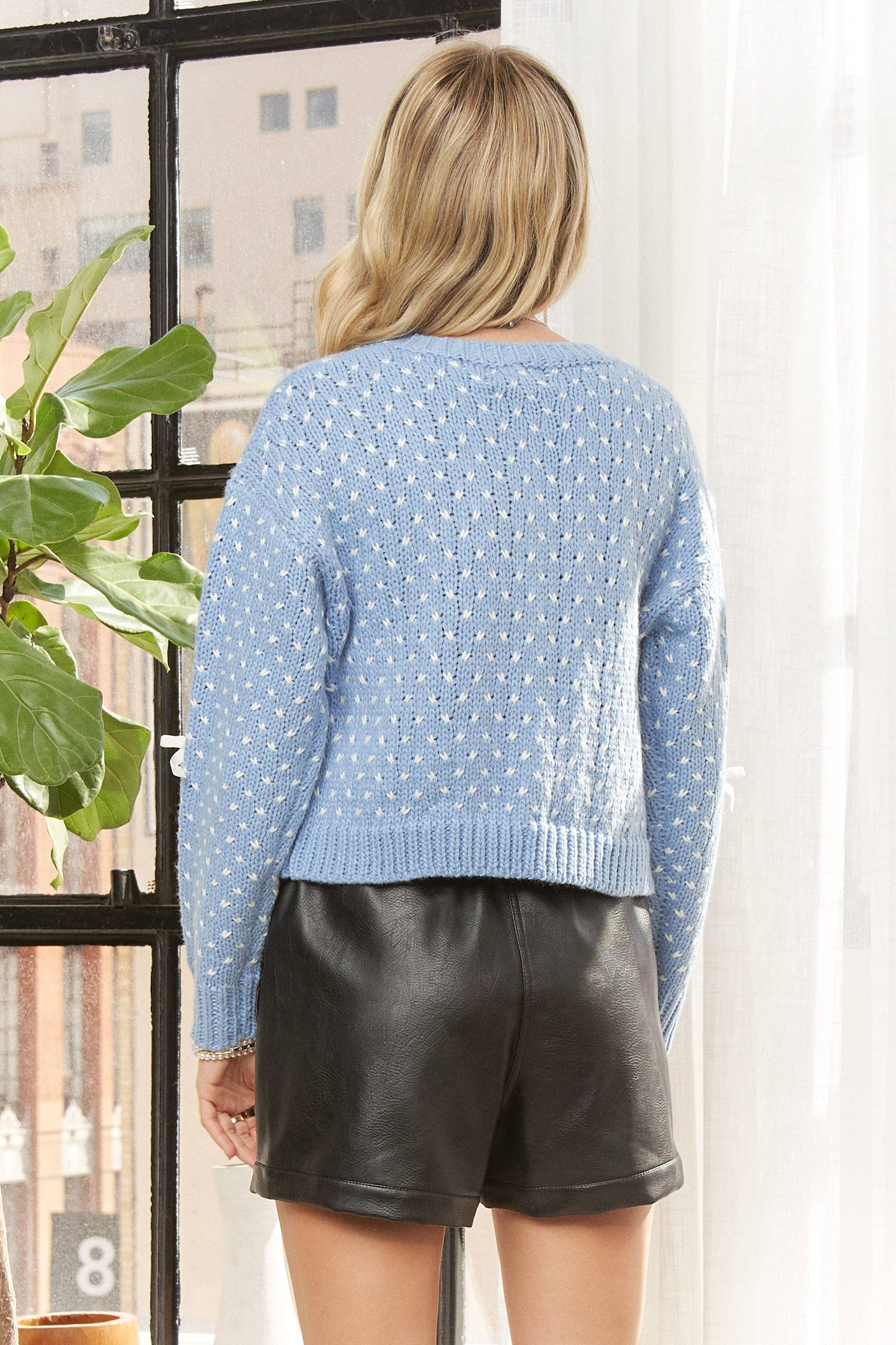 Zara Bow Accent Cardigan