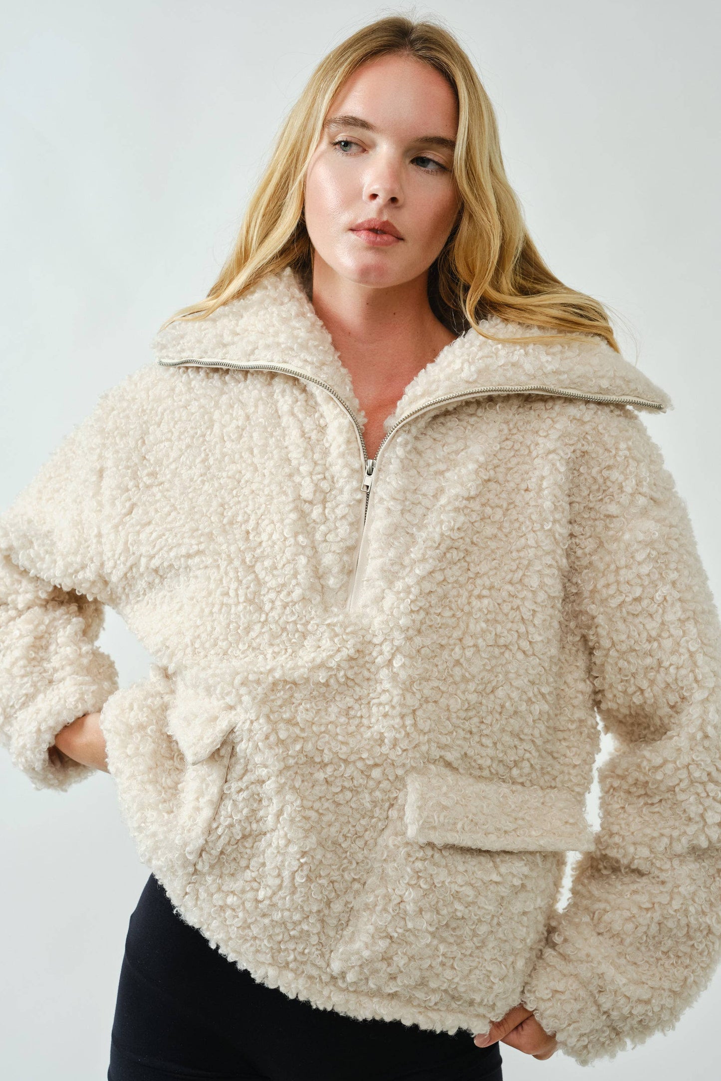 Mona Teddy Zip Jacket - Two Colors