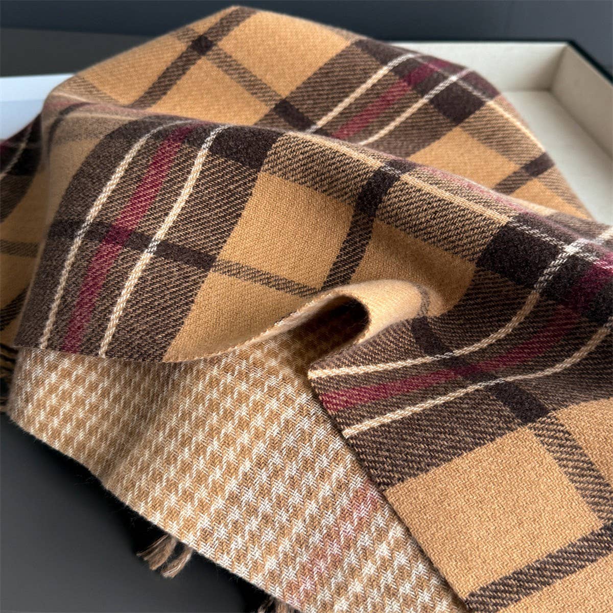 Chelsea Plaid & Houndstooth Scarf