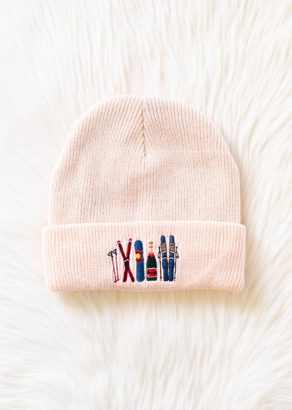 Blush Ski Knit Beanie