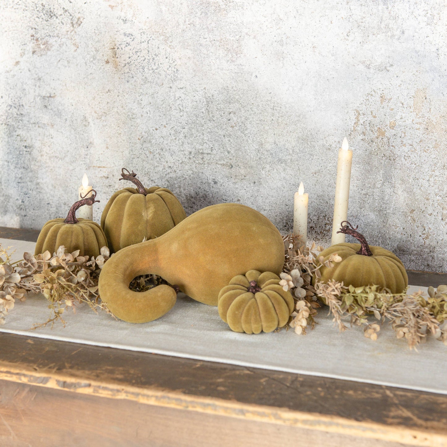 3" Flocked Pumpkin