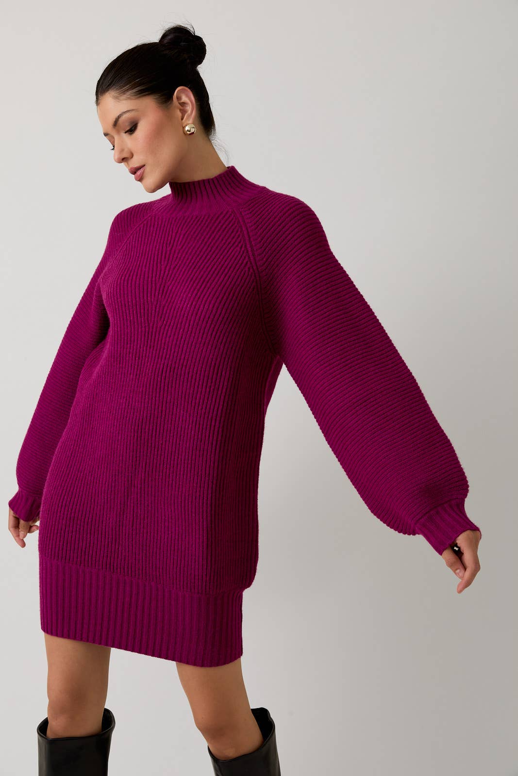 Vera Mock Neck Sweater Dress